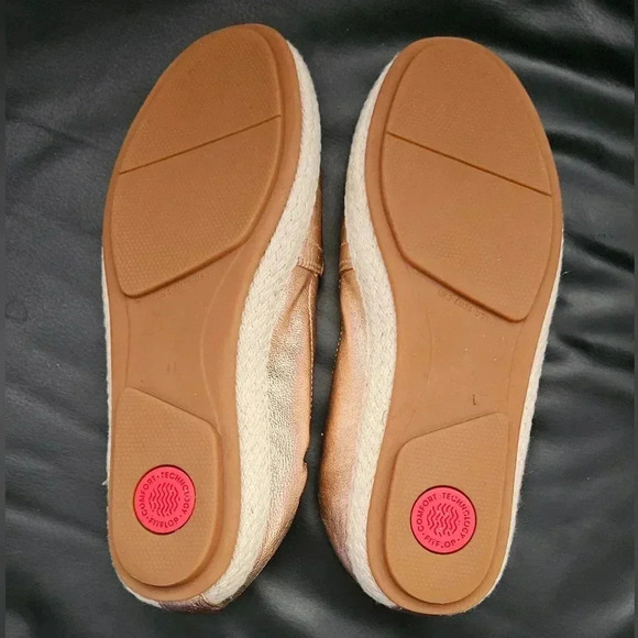 Fitflop Siren Rose Gold Espadrille Slip On Flats size 5/5.5US - Picture 8 of 8